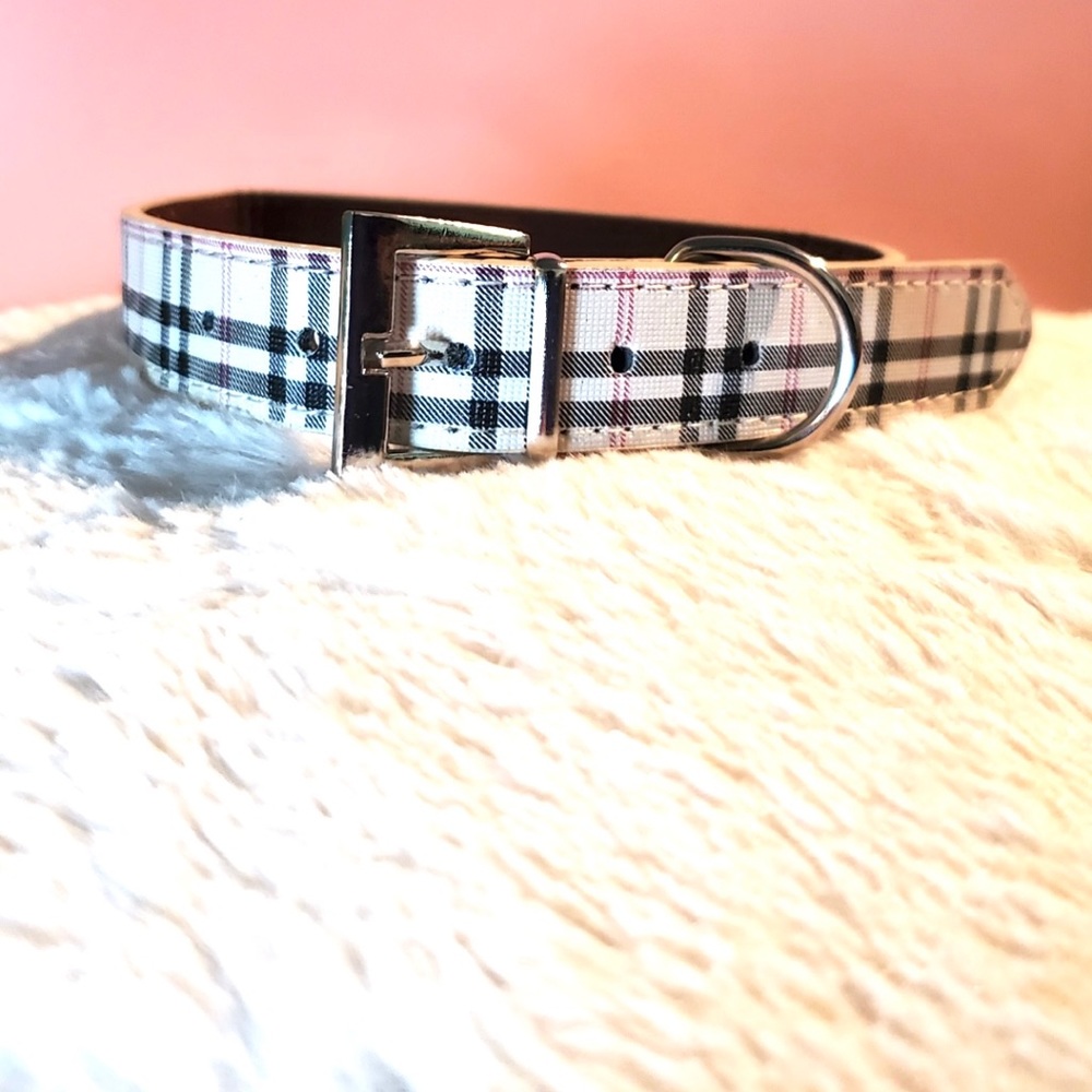 Dog plaid collar